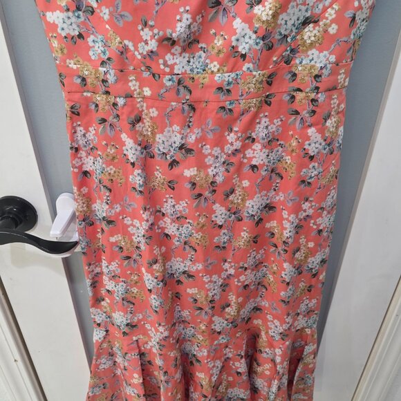 J.Crew Liberty Fabric Pink Floral Mermaid Hem Dress Size 6 NWT 100% Cotton - Picture 3 of 9